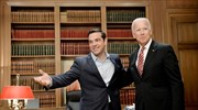 Tsipras receives former US VP Joe Biden