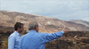 Επίσκεψη Κυρ. Μητσοτάκη στις πυρόπληκτες περιοχές της Μάνης
