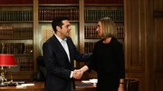 Σε εξέλιξη η συνάντηση Τσίπρα - Μογκερίνι