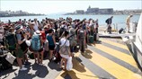 Αυξημένη και σήμερα η κίνηση στο λιμάνι του Πειραιά