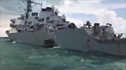 Σύγκρουση αμερικανικού αντιτορπιλικού με δεξαμενόπλοιο ανοιχτά της Σιγκαπούρης