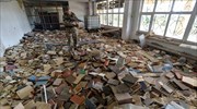 Εγκαταλειμμένη βιβλιοθήκη στην Ουκρανία