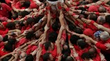 Ανθρώπινη πυραμίδα στη Βαρκελώνη