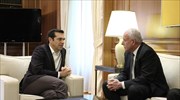 Με τον υπ. Εξωτερικών της Παλαιστίνης συναντήθηκε ο Αλ. Τσίπρας