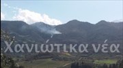 Πυρκαγιά σε δύσβατη περιοχή στα Χανιά