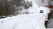 Δυτ. Ελλάδα: Προβλήματα στο ορεινό οδικό δίκτυο λόγω χιονοπτώσεων