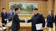 Μέτρα εκτόνωσης της έντασης συζήτησε ο Κιμ Γιονγκ Ουν με αντιπροσωπεία της Ν. Κορέας