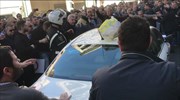 Ένταση στην πορεία των οδηγών ταξί