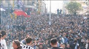 Θεσσαλονίκη: Πορεία οπαδών του ΠΑΟΚ