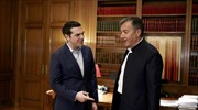 Σε εξέλιξη η συνάντηση Αλ. Τσίπρα - Στ. Θεοδωράκη