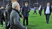 Political fallout continues over violent scenes, gun-toting at Thessaloniki football match on Sun.
