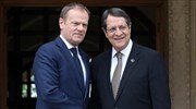 Ν. Αναστασιάδης - Τουσκ: Επαναβεβαίωση της στήριξης του Ευρωπαϊκού Συμβουλίου