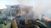 Χανιά: Κάηκε ολοσχερώς αποθήκη ξυλείας