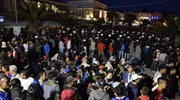 Violence on Lesvos between asylum seekers, local residents; police clear square