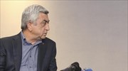 Παραιτείται από πρωθυπουργός της Αρμενίας ο Σαρκισιάν, λόγω των διαδηλώσεων