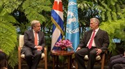Συνάντηση Γκουτέρες με τον νέο πρόεδρο της Κούβας