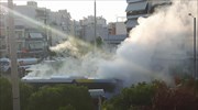 Φωτιά σε λεωφορείο του ΟΑΣΑ στη Νίκαια