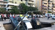 Η γη «κατάπιε» τρία αυτοκίνητα στον Ταύρο