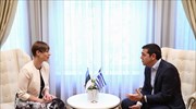 Συνάντηση Αλ. Τσίπρα με την πρόεδρο της Εσθονίας