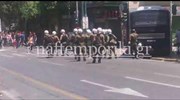 Ένταση και χημικά στο Σύνταγμα