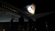 Air Force One refuels on Crete while on way to Singapore