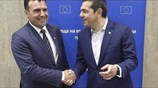 «Ιστορική συμφωνία» λένε Τσίπρας και Ζάεφ για το νέο όνομα της πΓΔΜ