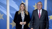 Η οικονομία και ο ρόλος της Ελλάδας στα Βαλκάνια στη συνάντηση Γεννηματά - Γιούνκερ