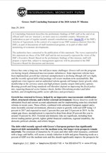 Greece: Staff Concluding Statement of the 2018 Article IV Mission
