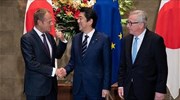 Υπεγράφη η συμφωνία ελεύθερου εμπορίου ανάμεσα σε ΕΕ και Ιαπωνία.