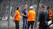 Στην πυρόπληκτη ανατολική Αττική ο Κυριάκος Μητσοτάκης
