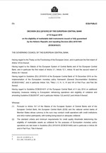 Decision of ECB on the eligibility of marketable debt instruments