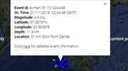 Σεισμός 4,6 Ρίχτερ νοτιοδυτικά της Ζακύνθου