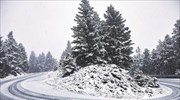 First heavy snowfall of season across mountains in northern, central Greece