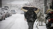 Πυκνή χιονόπτωση στη Λάρισα