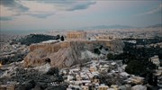 Εικόνες από τη χιονισμένη Αθήνα