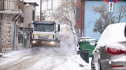Κ. Μακεδονία: Συνεχίζονται οι αποχιονισμοί και οι ρίψεις αλατιού
