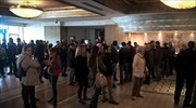 Early morning clashes at Rhodes hotel where trade union umbrella group general assembly was due to open