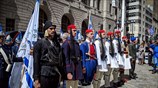Έπαρση σημαίας στο Μανχάταν