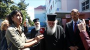 Church of Greece Primate visits hospital treating child critically injured by stray bullet