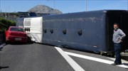 Κόρινθος: 13 τραυματίες από ανατροπή αστυνομικής κλούβας