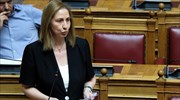 Μ. Ξενογιαννακοπούλου: Αδικαιολόγητη η αποχώρηση της Ν.Δ. από τη Βουλή