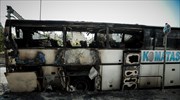 «Στάχτη» τουριστικό λεωφορείο αλβανικής εταιρείας στην Αθήνα