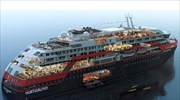 To πρώτο υβριδικό κρουαζεριόπλοιο του κόσμου ετοιμάζεται για το παρθενικό, πολικό του ταξίδι