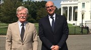 Η ενδυνάμωση των σχέσεων ΗΠΑ - Ελλάδας στη συνάντηση Μπόλτον - Δένδια