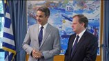 Επίσκεψη του Πρωθυπουργού Κυριάκου Μητσοτάκη στο Υπουργείο Υποδομών και Μεταφορών