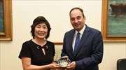 Γ. Πλακιωτάκης με την Κινέζα πρέσβειρα για την επένδυση της COSCO