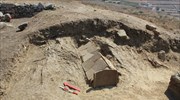 Significant archaeological find on Tinos; numerous marble grave markers (steles)
