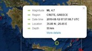 Light quake between Crete, Santorini