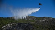 Wildfire on eastern slope of Mt. Hymettus, near greater Athens