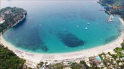 Parga-area Valtos Beach one of the most popular mainland destinations on the Ionian Sea